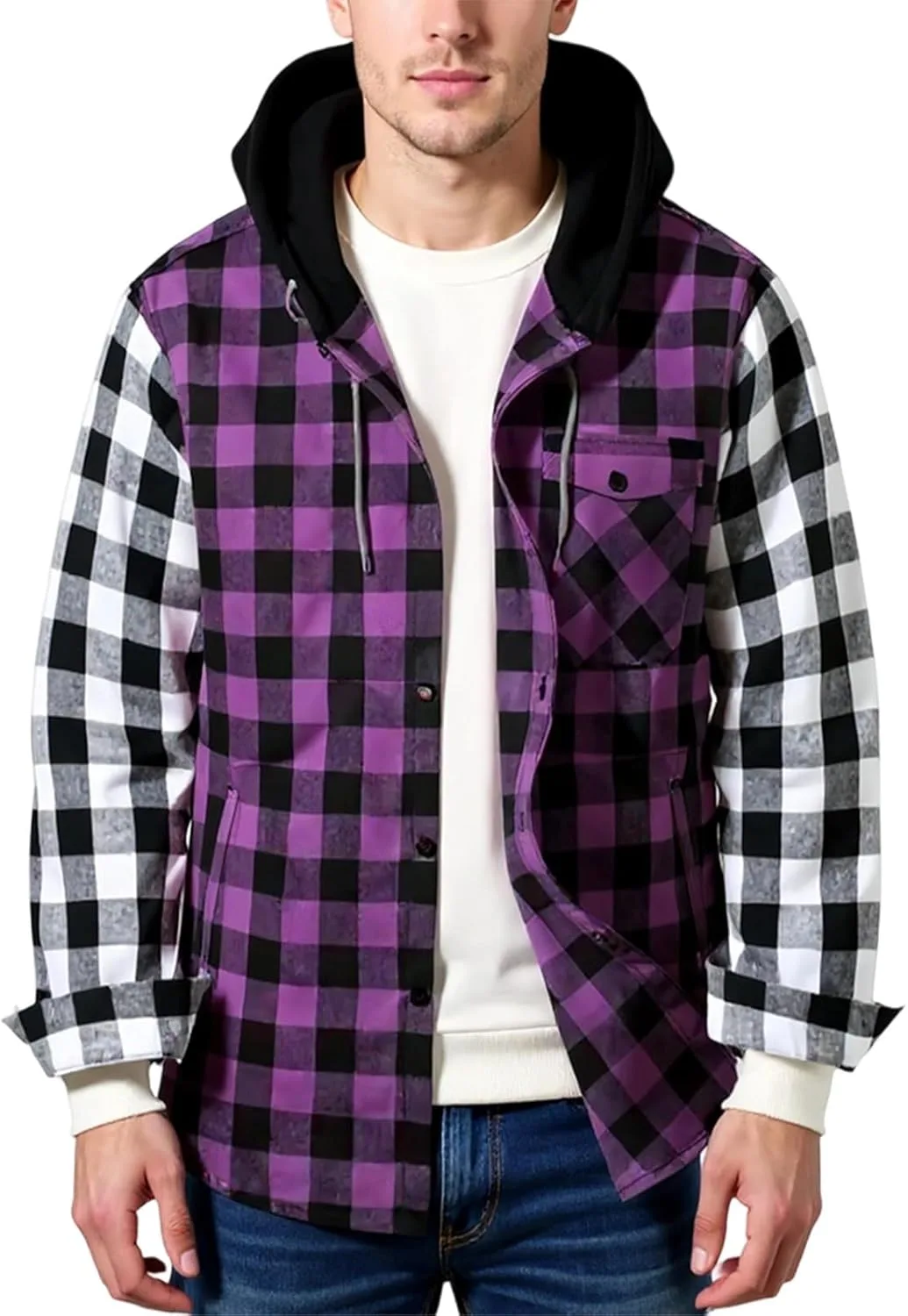 Мужская толстовка с капюшоном RTTUIOP, клетчатая куртка на молнии
Мужская толстовка с капюшоном RTTUIOP, клетчатая куртка на молнии