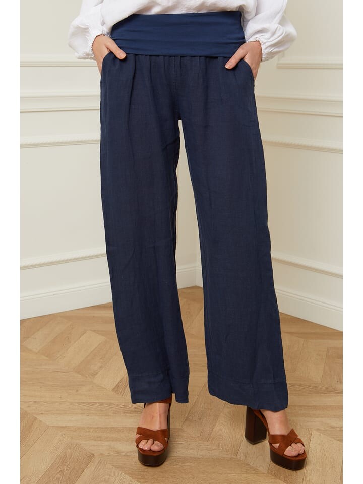 Тканевые брюки La Compagnie Du Lin Astrid, темно-синий
Тканевые брюки La Compagnie Du Lin Astrid, темно-синий