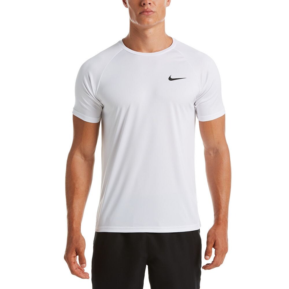 Мужская футболка для плавания с короткими рукавами Nike Dri-FIT UPF 40+ Hydroguard, белый 
Мужская футболка для плавания с короткими рукавами Nike Dri-FIT UPF 40+ Hydroguard, белый