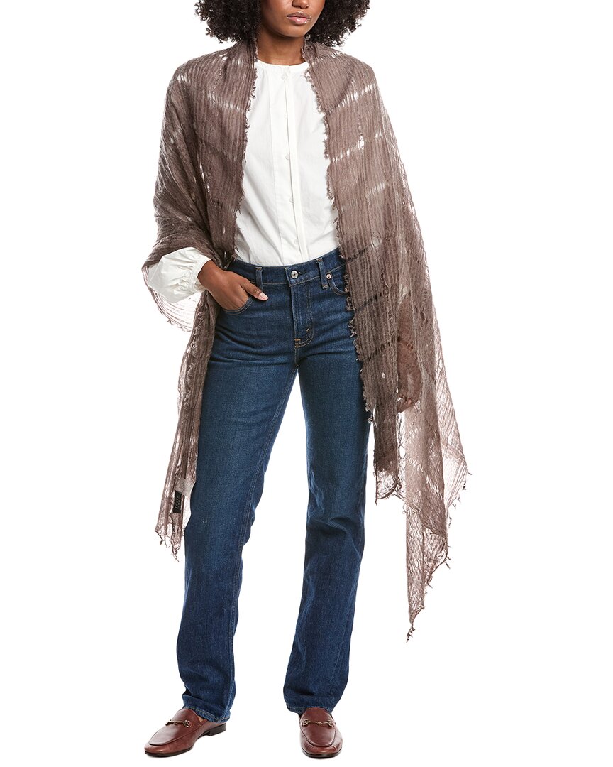 Кашемировая шаль Forte с открытым плетением, коричневый
Кашемировая шаль Forte с открытым плетением, коричневый