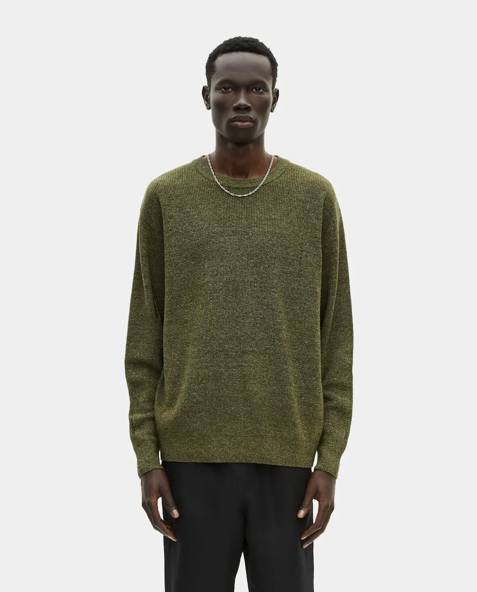 Мужской джемпер из шерсти и льна прямого кроя The Kooples, военный зеленый
Мужской джемпер из шерсти и льна прямого кроя The Kooples, военный зеленый