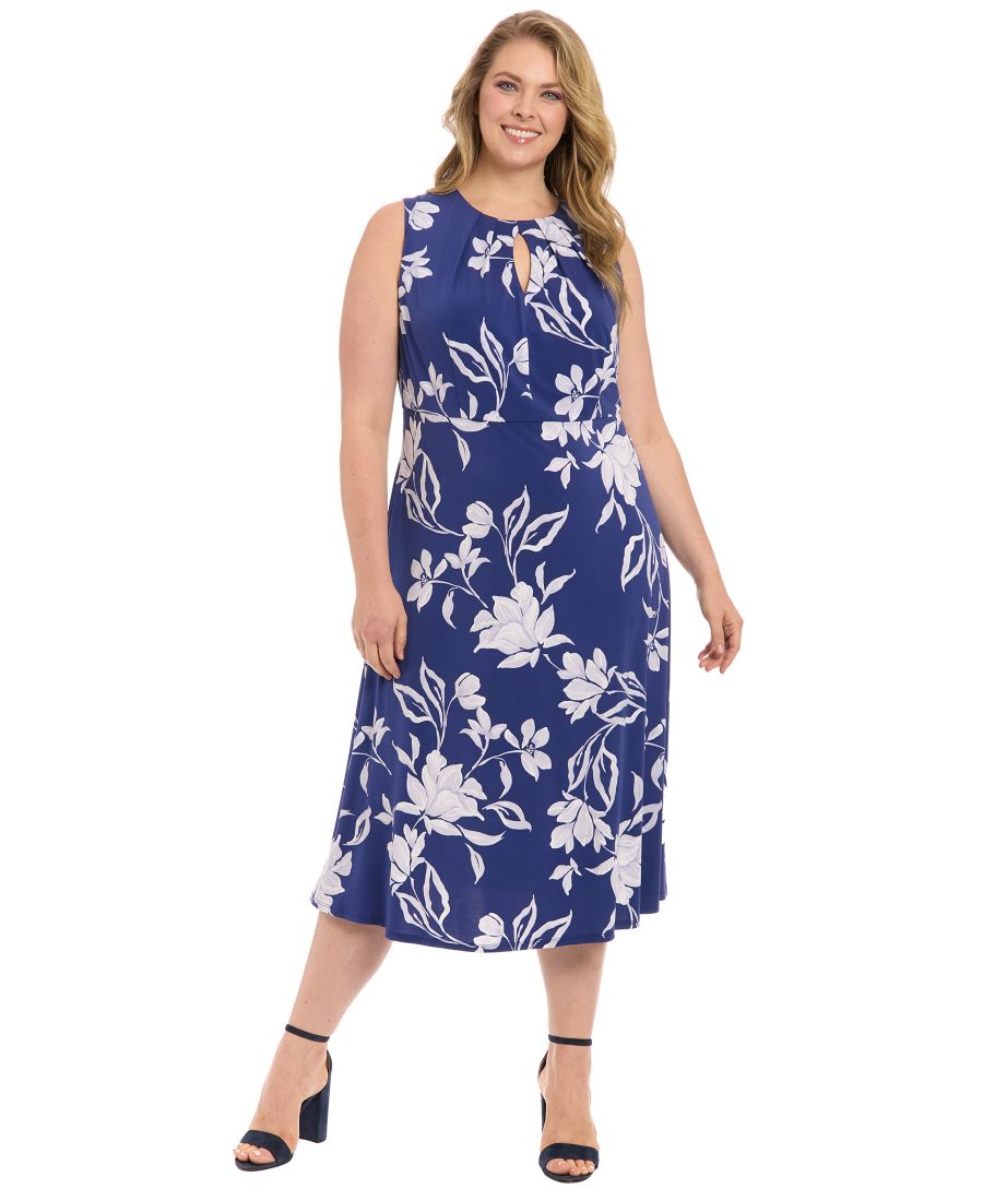 Платье-миди без рукавов с принтом больших размеров London Times, Navyivy
Платье-миди без рукавов с принтом больших размеров London Times, Navyivy