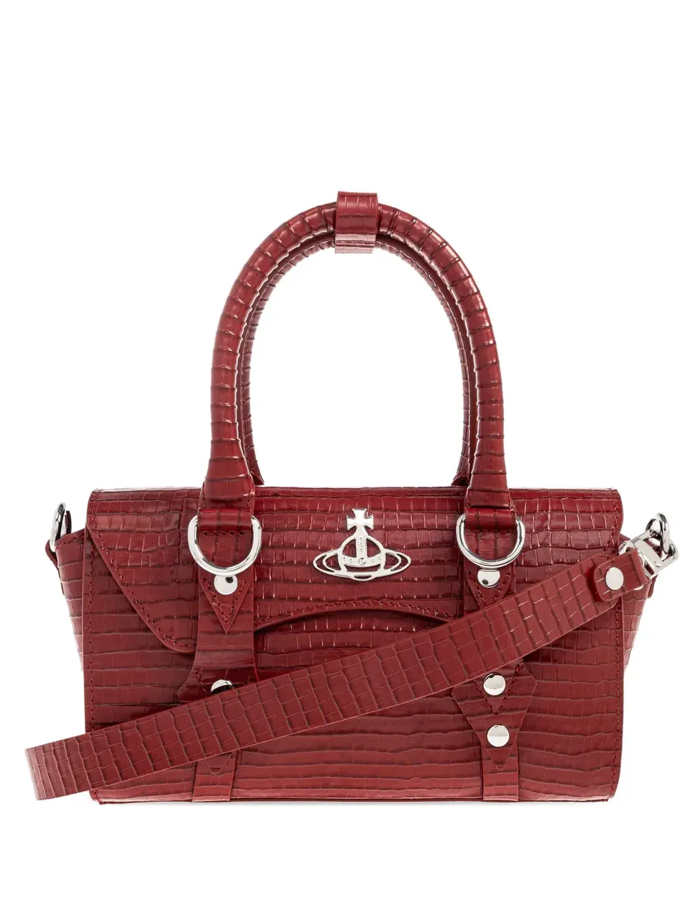Сумка-тоут Bettina размера мини с тиснением под крокодила Vivienne Westwood, красный
Сумка-тоут Bettina размера мини с тиснением под крокодила Vivienne Westwood, красный