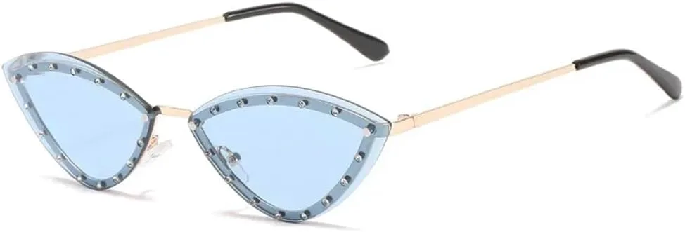 Солнцезащитные очки «кошачий глаз» из сплава, без оправы, с кристаллами, блестящие, женские, уникальные, элегантные, зеленые, со стразами KTUCN, Gold-blue
Солнцезащитные очки «кошачий глаз» из сплава, без оправы, с кристаллами, блестящие, женские, уникальные, элегантные, зеленые, со стразами KTUCN, Gold-blue