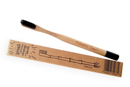 Бамбуковая зубная щетка со средней щетиной, 1 шт. Mohani
Бамбуковая зубная щетка со средней щетиной, 1 шт. Mohani