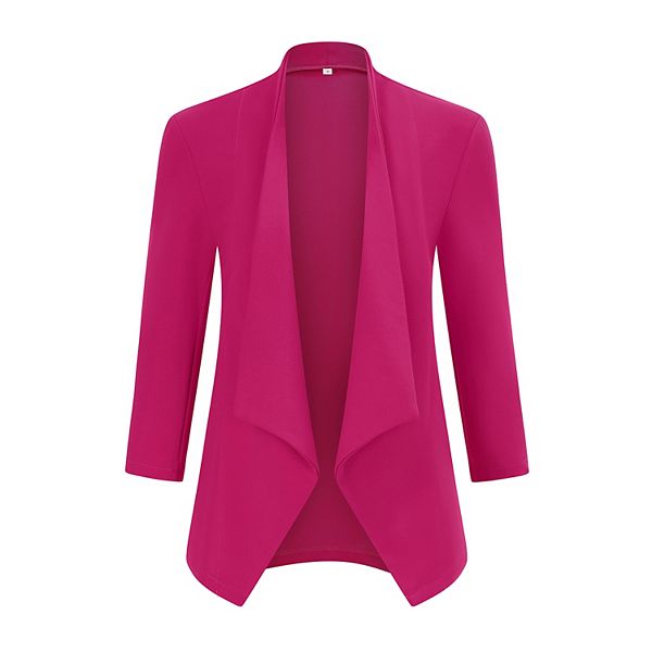 Женский безворотниковый блейзер с рукавом 3/4, разрезом на спине и без пуговиц Seoria, Rose Red
Женский безворотниковый блейзер с рукавом 3/4, разрезом на спине и без пуговиц Seoria, Rose Red