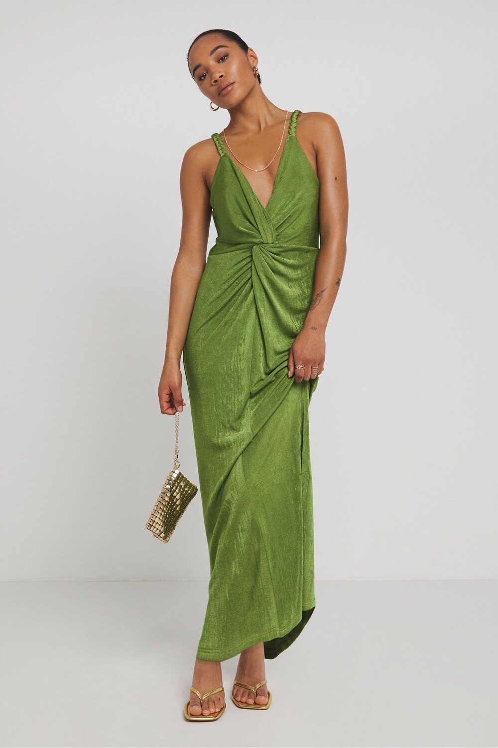 Облегающее платье с декоративным узлом Simply Be, зеленый
Облегающее платье с декоративным узлом Simply Be, зеленый