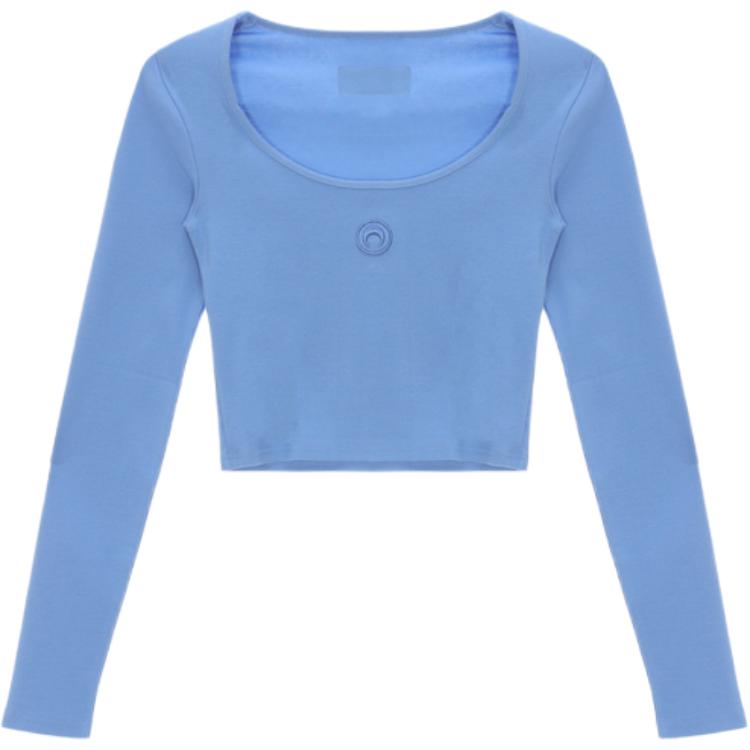 Топ с круглым вырезом и лунным логотипом Marine Serre, синий
Топ с круглым вырезом и лунным логотипом Marine Serre, синий