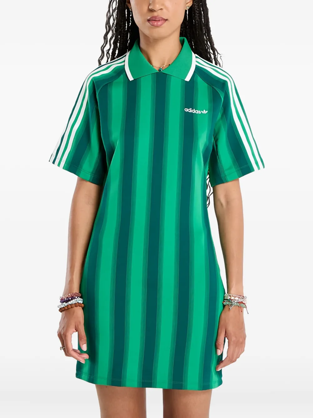 Платье мини в полоску Adidas, зеленый
Платье мини в полоску Adidas, зеленый