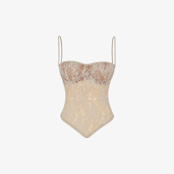 Кружевной топ с отделкой платком Фернанда House Of Cb, бежевый
Кружевной топ с отделкой платком Фернанда House Of Cb, бежевый