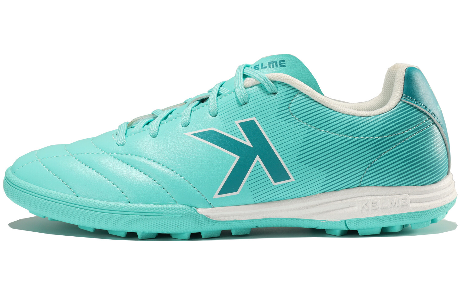 Футбольные бутсы унисекс с низким верхом мятно-зеленые белые Kelme
Футбольные бутсы унисекс с низким верхом мятно-зеленые белые Kelme