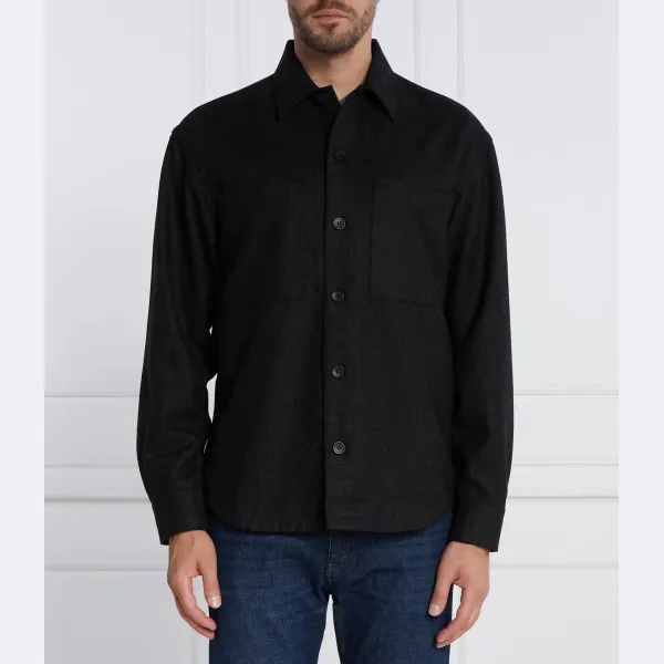 Рубашка-Рубашка стандартного кроя из смешанного материала с добавлением шерсти Calvin Klein, черный
Рубашка-Рубашка стандартного кроя из смешанного материала с добавлением шерсти Calvin Klein, черный