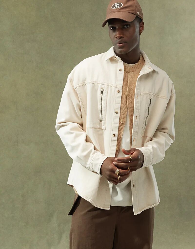 Рубашка свободного кроя в стиле 90-х в цвете экрю ASOS DESIGN
Рубашка свободного кроя в стиле 90-х в цвете экрю ASOS DESIGN