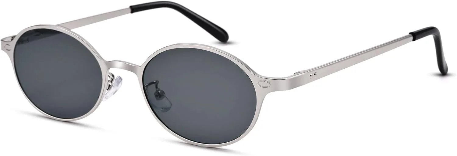 Ретро маленькие круглые солнцезащитные очки для женщин и мужчин - классические круглые металлические солнцезащитные очки в стиле хиппи COASION, A3 Silver / Grey
Ретро маленькие круглые солнцезащитные очки для женщин и мужчин - классические круглые металлические солнцезащитные очки в стиле хиппи COASION, A3 Silver / Grey