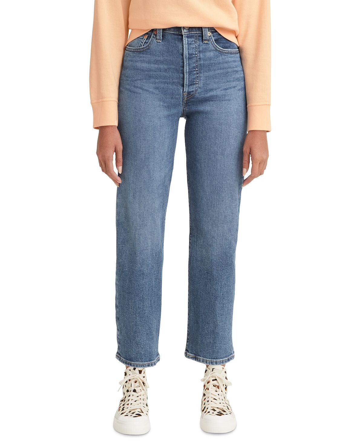 Женские прямые джинсы до щиколотки с ультравысокой посадкой Levi's
Женские прямые джинсы до щиколотки с ультравысокой посадкой Levi's