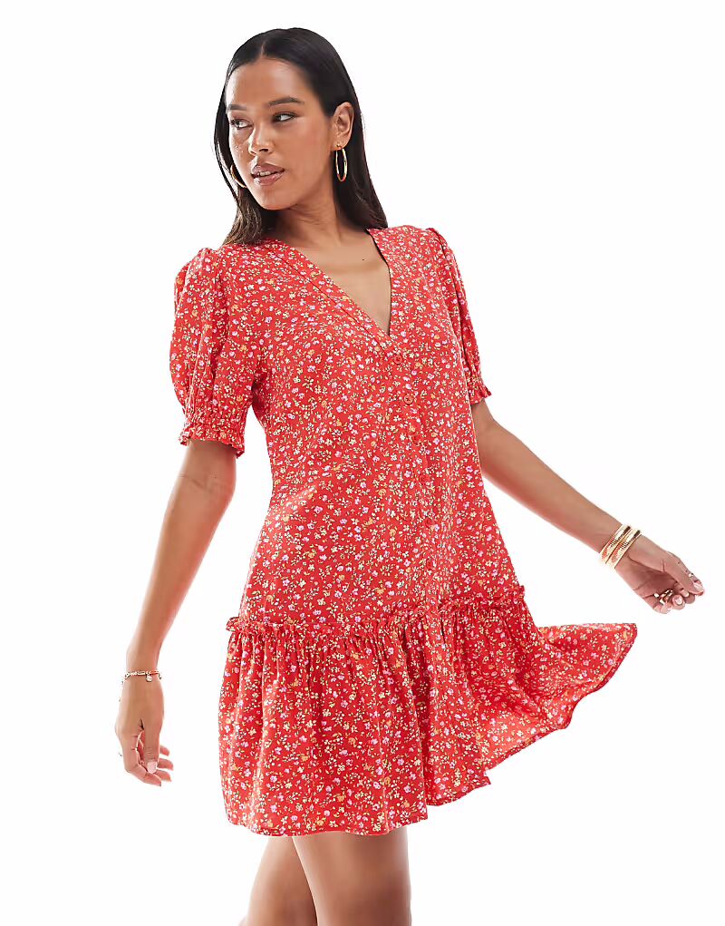 Платье-халат с принтом в красную клеточку Miss Selfridge
Платье-халат с принтом в красную клеточку Miss Selfridge