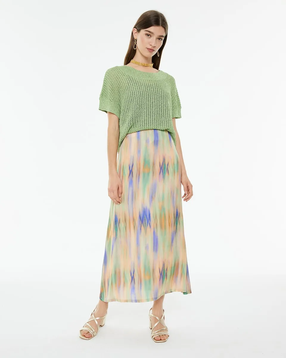 Женская расклешенная юбка миди с водным принтом System Action, мультиколор
Женская расклешенная юбка миди с водным принтом System Action, мультиколор