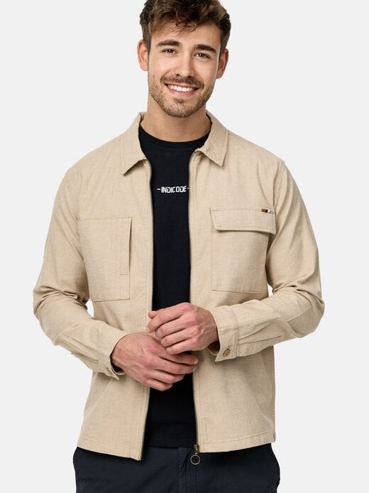 Рубашка с длинным рукавом ineuron Indicode, бежевый
Рубашка с длинным рукавом ineuron Indicode, бежевый