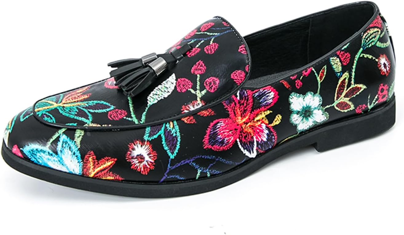 Мужские роскошные кожаные лоферы QKLMWES с многоколорочной цветочной отделкой, модные нескользящие туфли-слипоны для вечеринок, свиданий и выпускных, черный
Мужские роскошные кожаные лоферы QKLMWES с многоколорочной цветочной отделкой, модные нескользящие туфли-слипоны для вечеринок, свиданий и выпускных, черный
