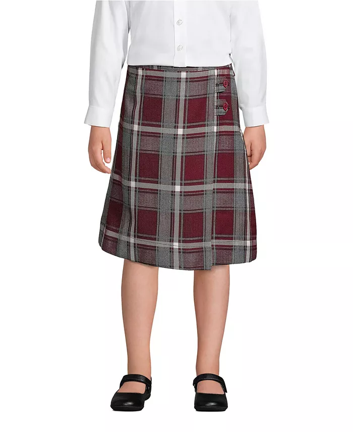 Юбка школьная для девочек A-силуэта в клетку, зауженная, ниже колена Lands' End, красный
Юбка школьная для девочек A-силуэта в клетку, зауженная, ниже колена Lands' End, красный