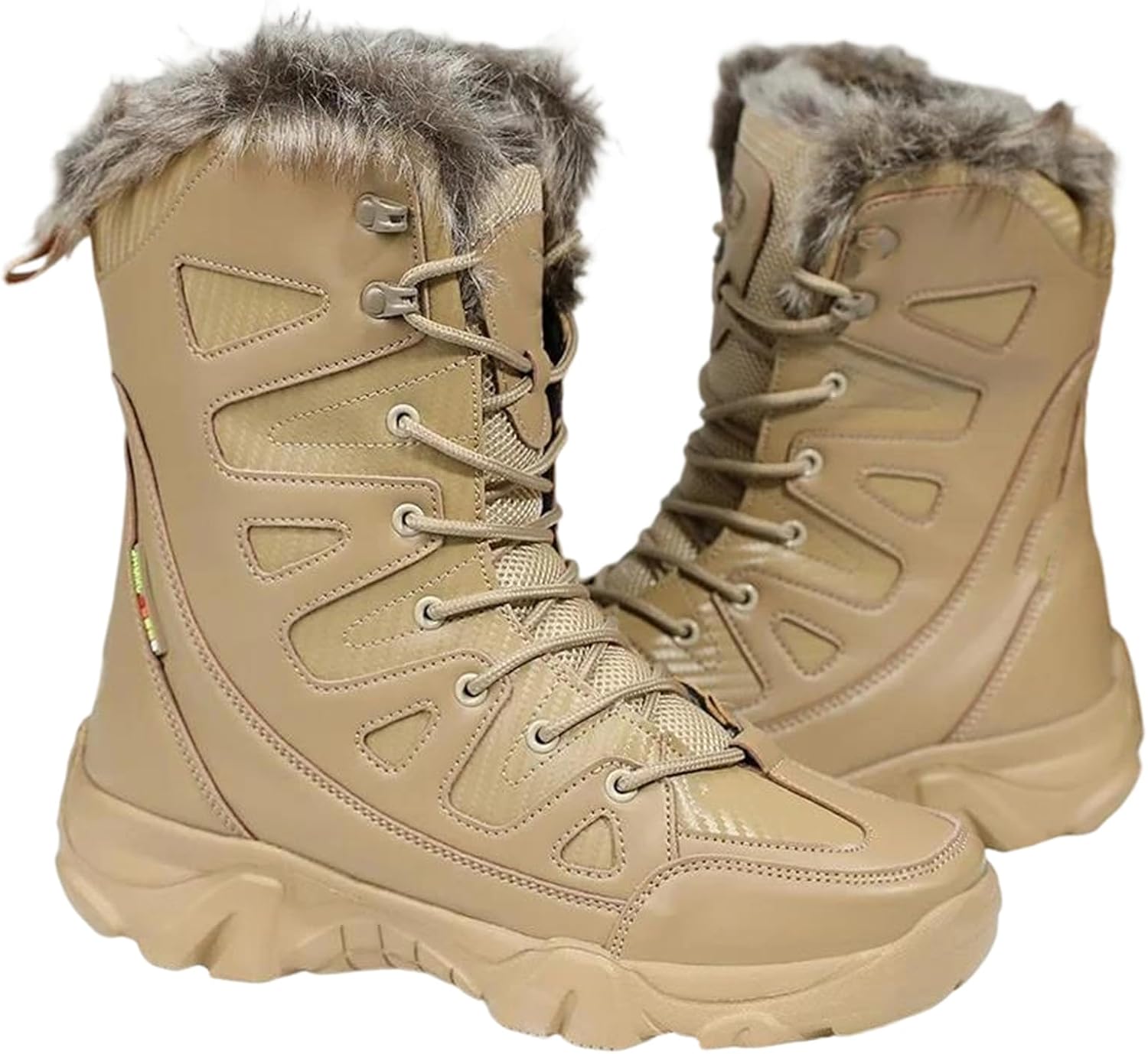 Мужские зимние ботинки из ПУ-кожи с флисовым верхом, нескользящей подошвой и теплой подкладкой, шнуровка, ботинки до щиколотки для холодной погоды и походов Alloaone, коричневый
Мужские зимние ботинки из ПУ-кожи с флисовым верхом, нескользящей подошвой и теплой подкладкой, шнуровка, ботинки до щиколотки для холодной погоды и походов Alloaone, коричневый