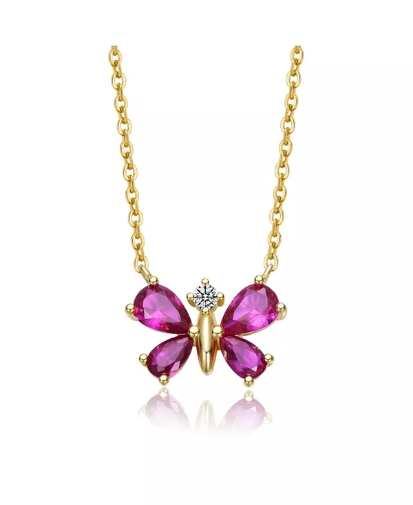 Ожерелье в виде бабочки из стерлингового серебра 14 карат с позолотой и красными кубическими цирконами Gigigirl, red
Ожерелье в виде бабочки из стерлингового серебра 14 карат с позолотой и красными кубическими цирконами Gigigirl, red