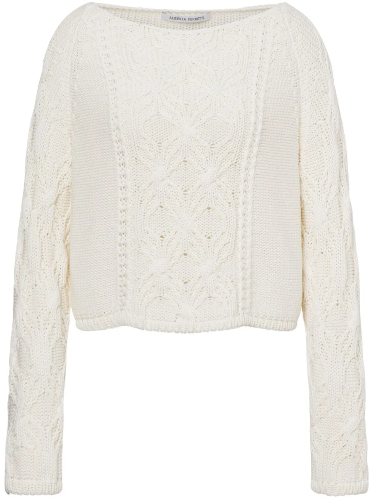 Alberta Ferretti свитер фактурной вязки, нейтральный
Alberta Ferretti свитер фактурной вязки, нейтральный