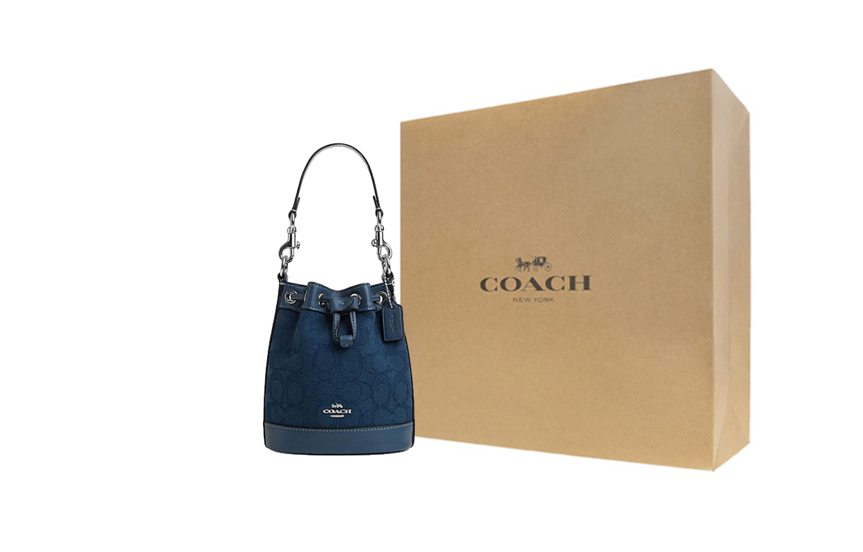 COACH Тканевая сумка-ведро с кожаными вставками
COACH Тканевая сумка-ведро с кожаными вставками