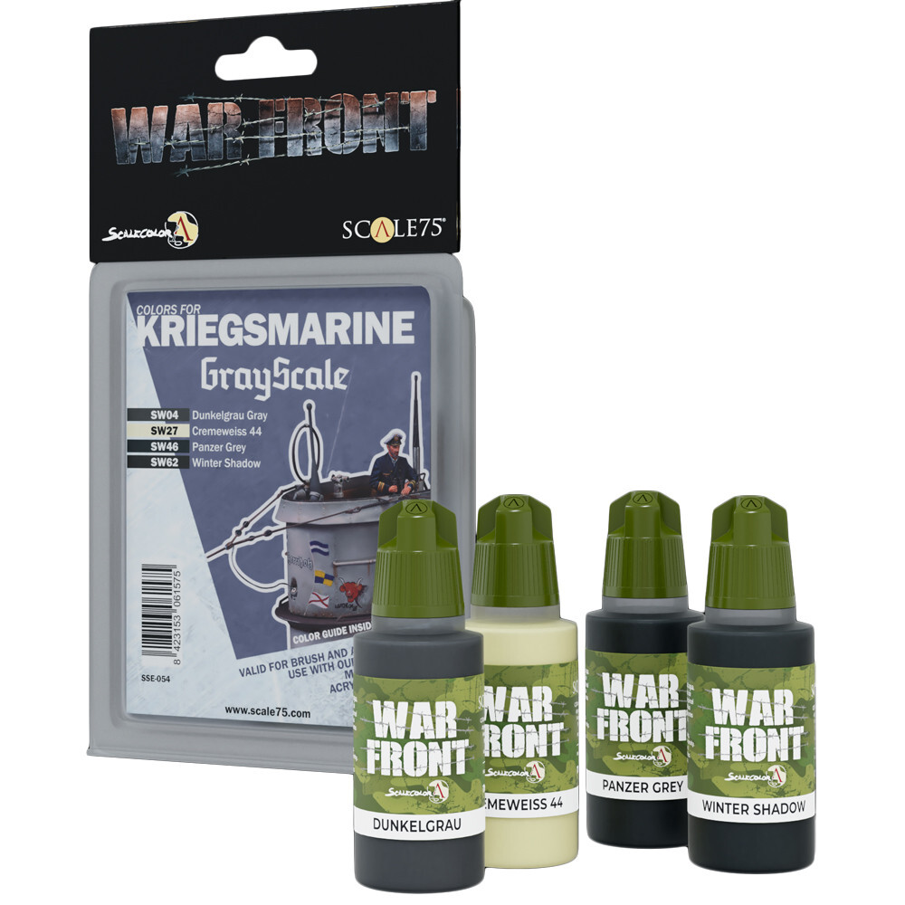 Аксессуары Scale 75 USA War Front Paint Set: Colors for Kriegsmarine - Grayscale 
Аксессуары Scale 75 USA War Front Paint Set: Colors for Kriegsmarine - Grayscale