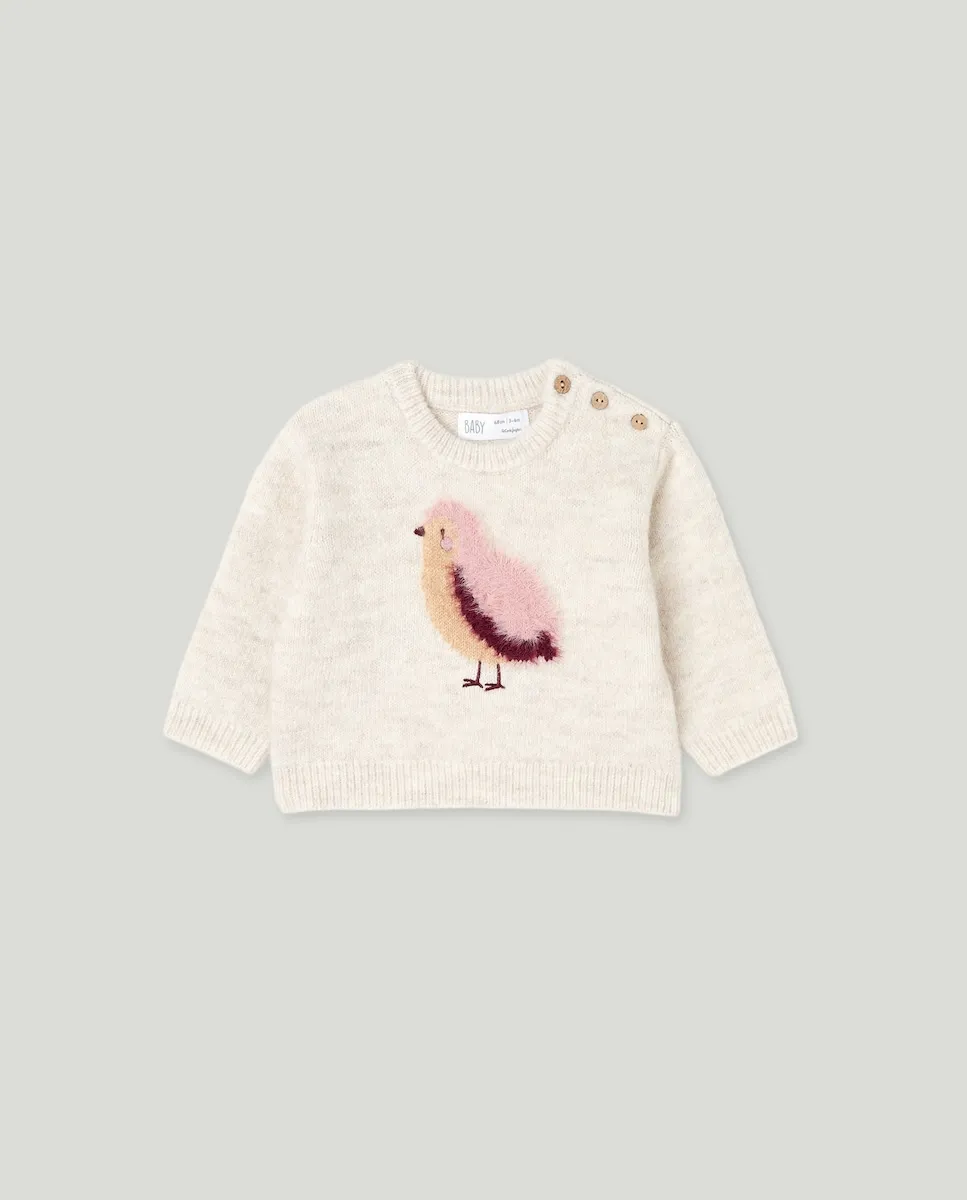 Трикотажный джемпер с круглым вырезом, с мехом, домик для малыша девочки Baby El Corte Inglés, экрю
Трикотажный джемпер с круглым вырезом, с мехом, домик для малыша девочки Baby El Corte Inglés, экрю