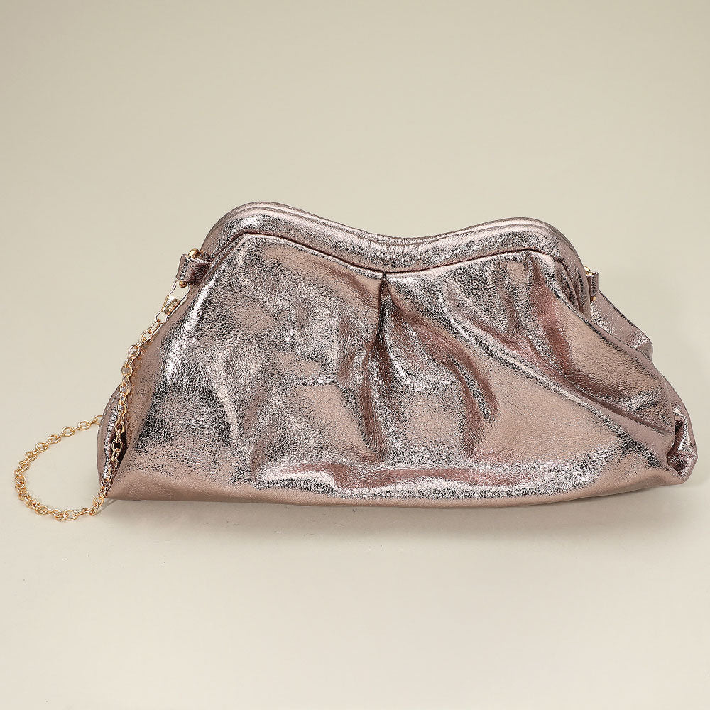 Металлическая плиссированная вечерняя сумочка-клатч на цепочке FASHNZFAB
Металлическая плиссированная вечерняя сумочка-клатч на цепочке FASHNZFAB