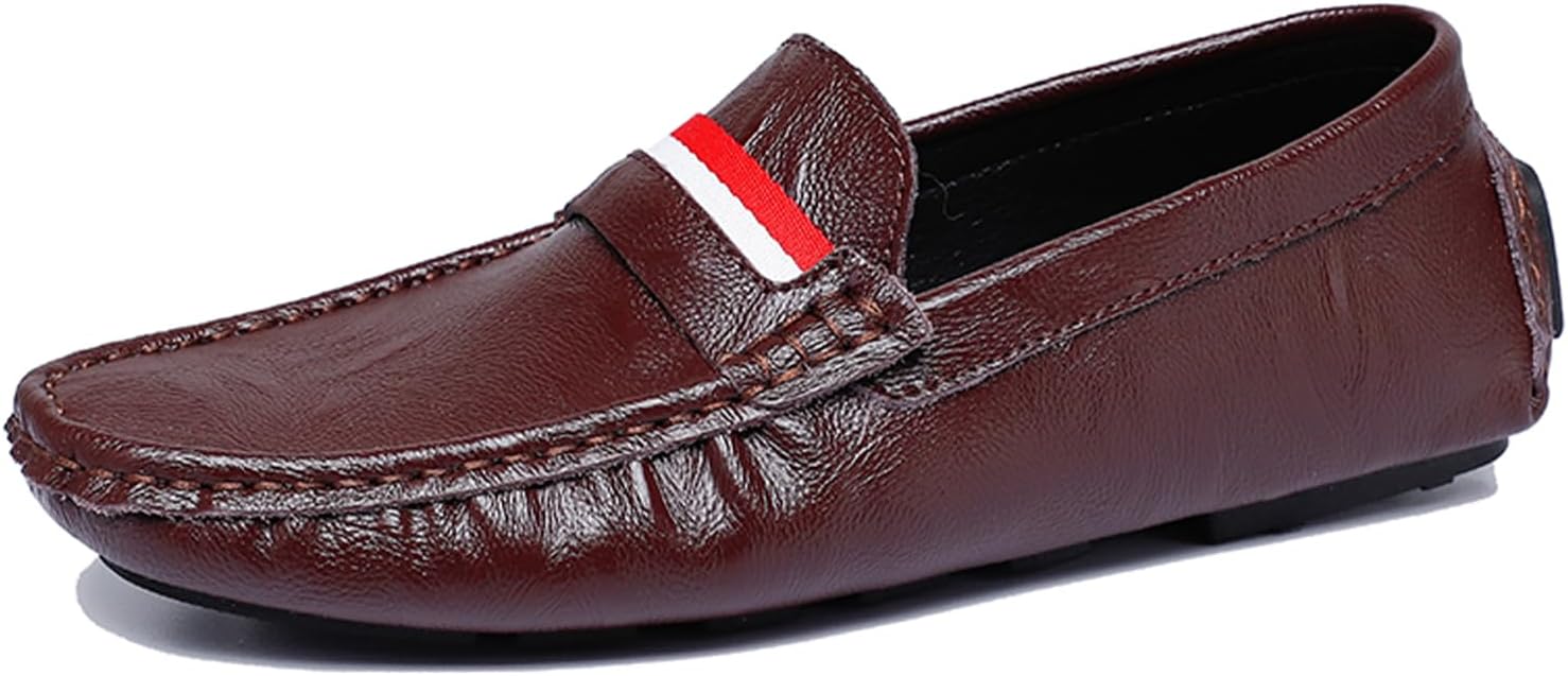 Мужские мокасины Dacnakby Penny Loafers, лоферы, слипоны с красно-белой полоской, повседневная обувь на плоской подошве, лодочные туфли
Мужские мокасины Dacnakby Penny Loafers, лоферы, слипоны с красно-белой полоской, повседневная обувь на плоской подошве, лодочные туфли