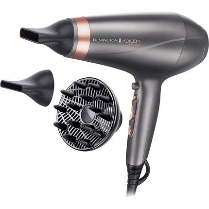 Фен Pro Ion Keratin Protect 2200 Вт с 3 насадками для укладки — Ac8820 Single, Remington
Фен Pro Ion Keratin Protect 2200 Вт с 3 насадками для укладки — Ac8820 Single, Remington