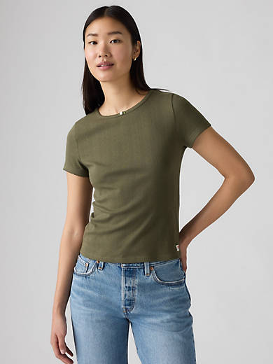 Футболка женская с принтом «Pointelle» из коллекции Dry Goods Levi's, цвет Olive Night - Green
Футболка женская с принтом «Pointelle» из коллекции Dry Goods Levi's, цвет Olive Night - Green