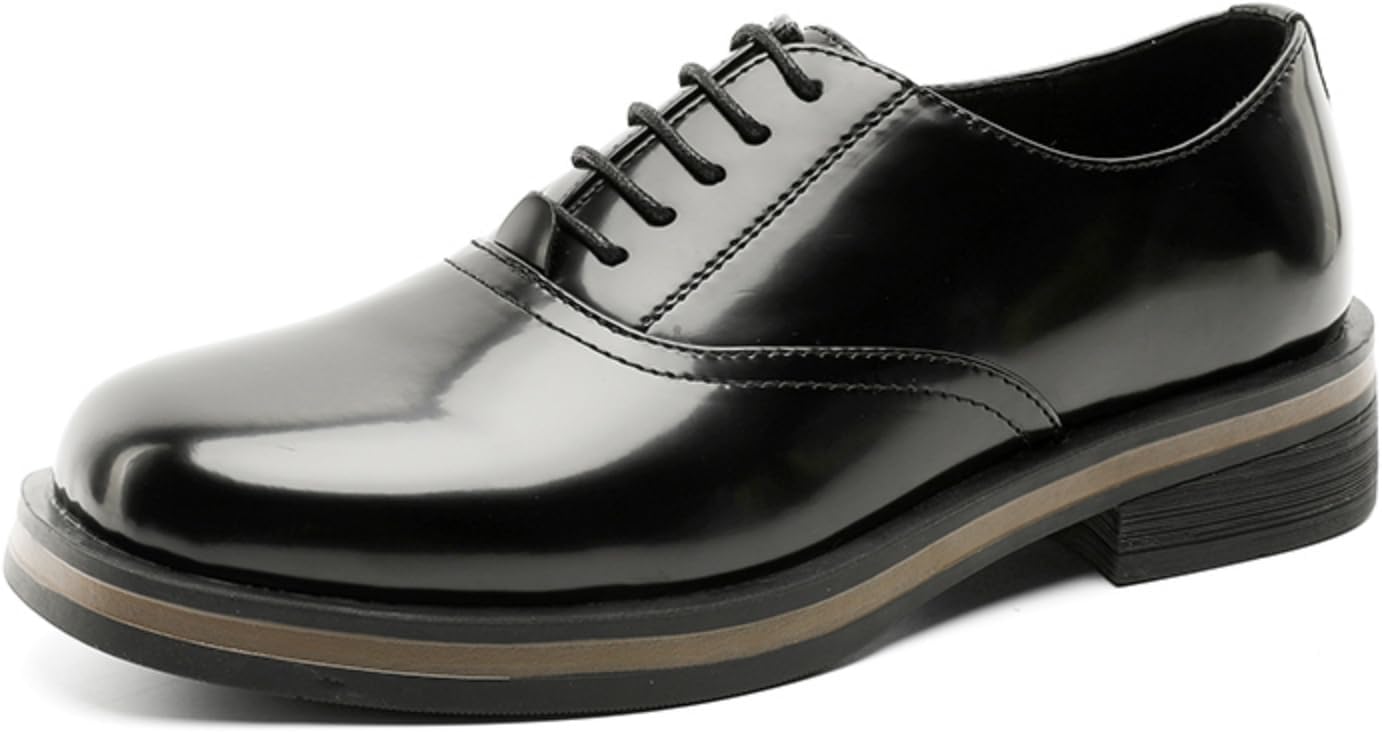 Мужские оксфорды из натуральной кожи с толстой подошвой, на шнуровке, с массивным каблуком, круглым носком, противоскользящие, для делового и повседневного стиля, удобные, элегантные, офисная обувь Aokisx, черный
Мужские оксфорды из натуральной кожи с толстой подошвой, на шнуровке, с массивным каблуком, круглым носком, противоскользящие, для делового и повседневного стиля, удобные, элегантные, офисная обувь Aokisx, черный