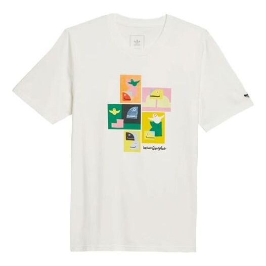 Футболка men's ss22 pattern printing round neck short sleeve white t-shirt Adidas, мультиколор 
Футболка men's ss22 pattern printing round neck short sleeve white t-shirt Adidas, мультиколор