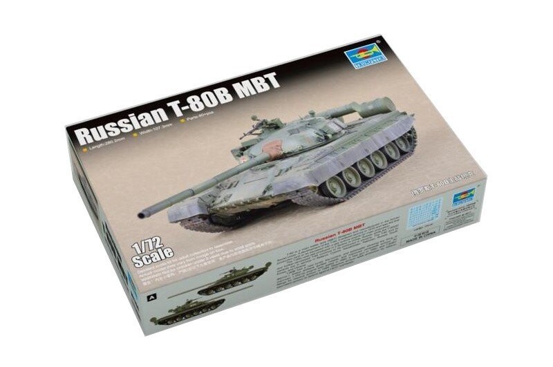 Пластиковая модель российского ОБТ Т-80Б. TRUMPETER
Пластиковая модель российского ОБТ Т-80Б. TRUMPETER