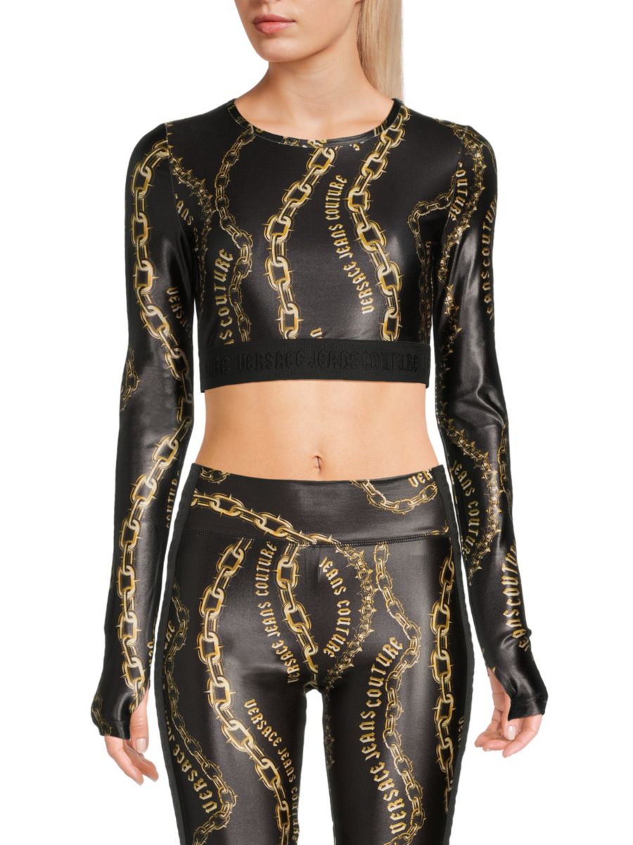 Укороченный топ с логотипом Versace Jeans Couture, цвет Black Gold
Укороченный топ с логотипом Versace Jeans Couture, цвет Black Gold