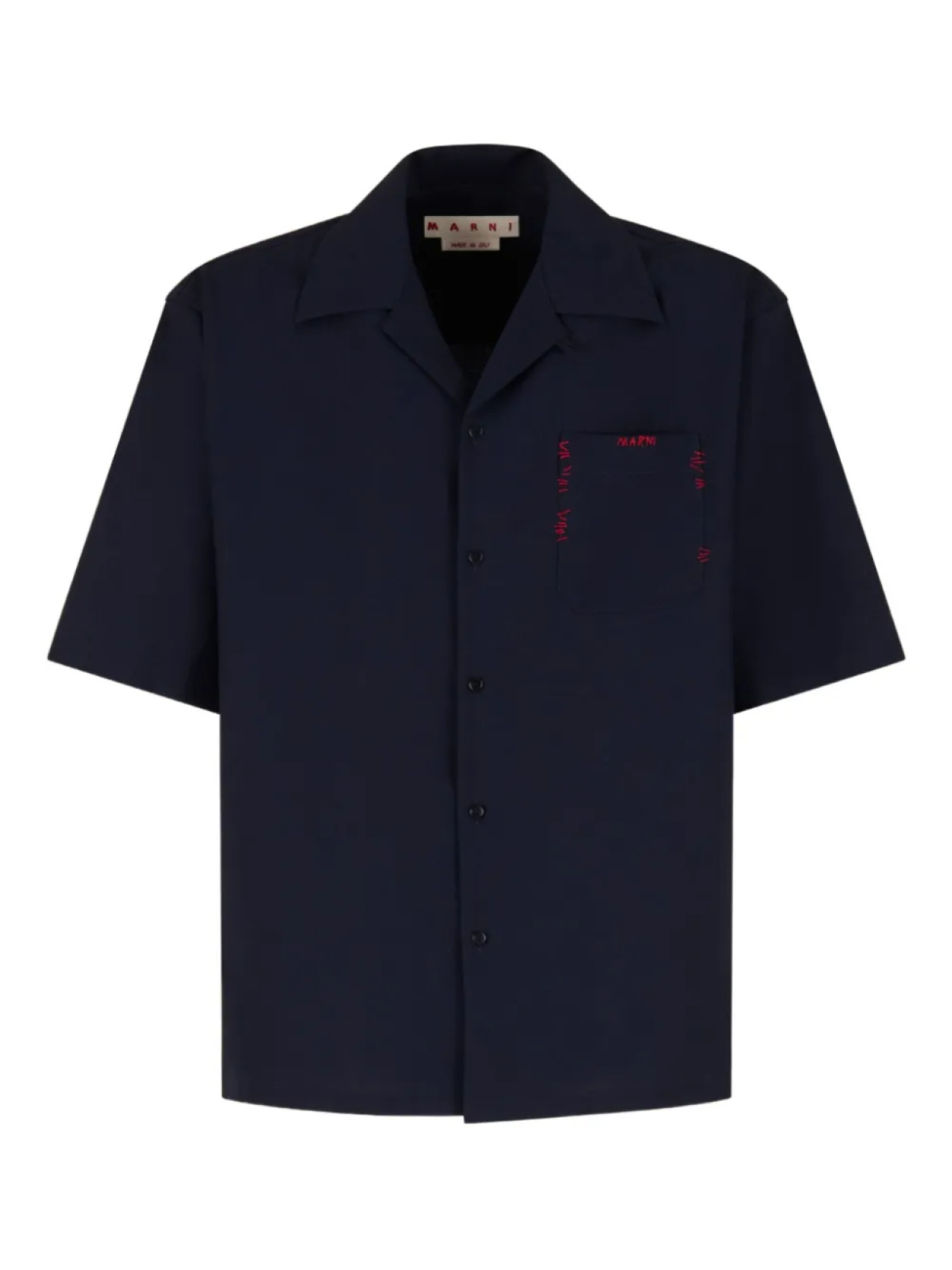 Marni рубашка с короткими рукавами и вышивкой, синий
Marni рубашка с короткими рукавами и вышивкой, синий
