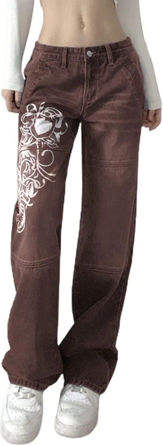 ICNGLKSND женские джинсы с высокой талией, широкие, прямые, в стиле Y2K
ICNGLKSND женские джинсы с высокой талией, широкие, прямые, в стиле Y2K