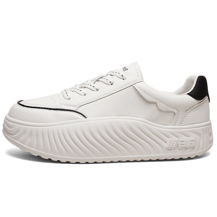 Кеды, скейтборд обувь женская низкая Mulinsen, бежевый/черный 
Кеды, скейтборд обувь женская низкая Mulinsen, бежевый/черный