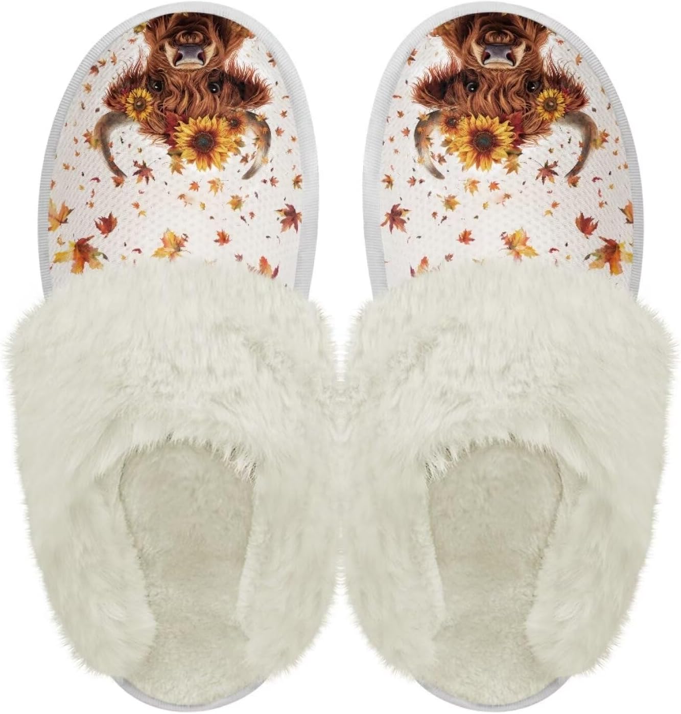 Хлопковые тапочки PJHEQOXE с пушистыми краями, домашние тапочки для дома и улицы, хлопковые тапочки унисекс, Sunflower Cow
Хлопковые тапочки PJHEQOXE с пушистыми краями, домашние тапочки для дома и улицы, хлопковые тапочки унисекс, Sunflower Cow