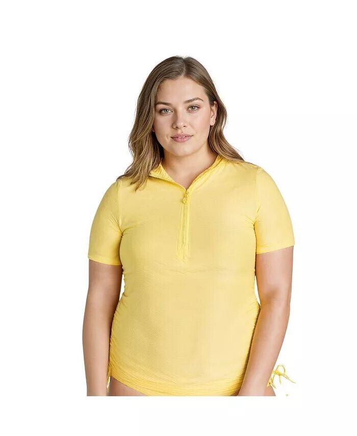 Купальник Adele размера плюс с полумолнией до половины Calypsa, желтый
Купальник Adele размера плюс с полумолнией до половины Calypsa, желтый