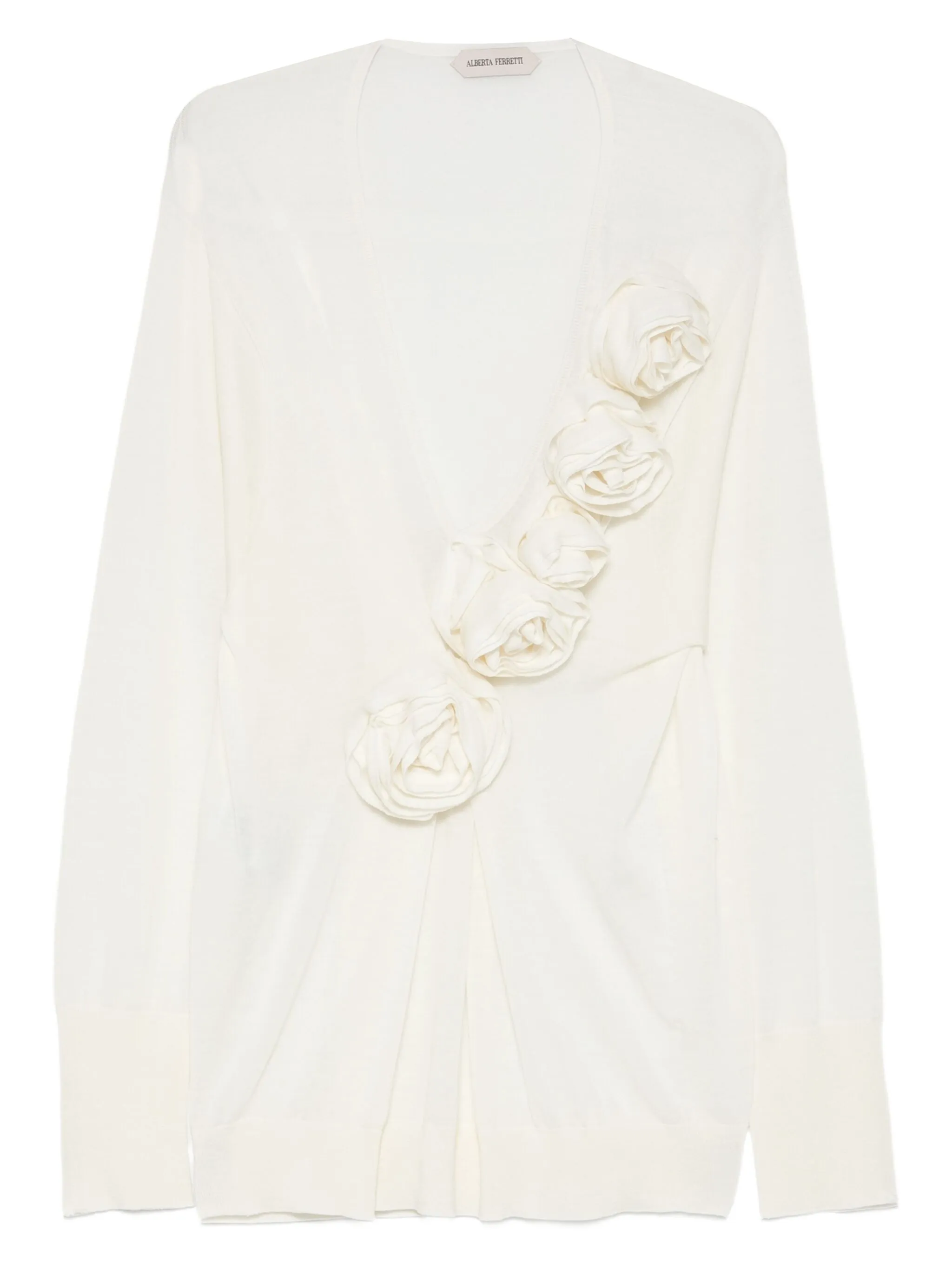 Свитер с цветочной аппликацией Alberta Ferretti, белый
Свитер с цветочной аппликацией Alberta Ferretti, белый