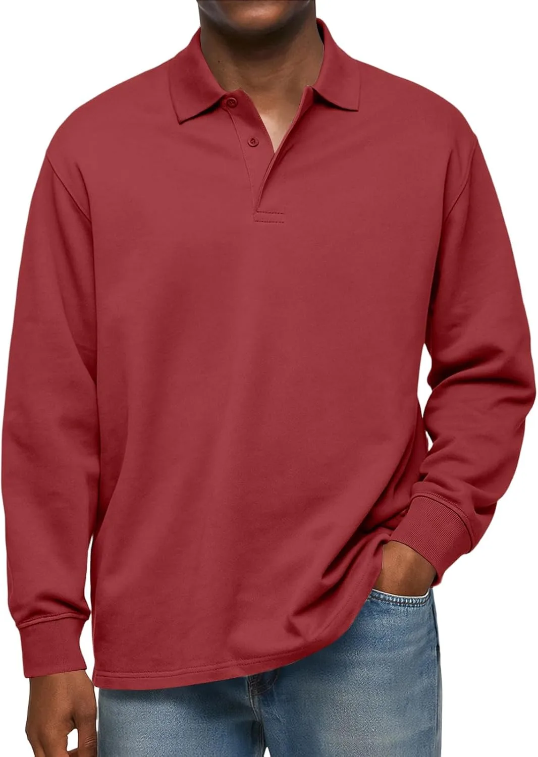 Свитшот мужской с длинным рукавом и воротником-поло lopmou
Свитшот мужской с длинным рукавом и воротником-поло lopmou