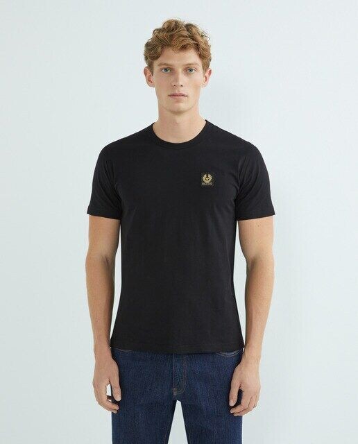 Мужская базовая футболка с коротким рукавом и небольшим логотипом Belstaff, черный
Мужская базовая футболка с коротким рукавом и небольшим логотипом Belstaff, черный