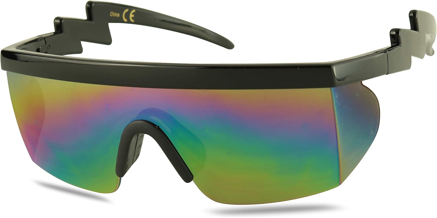 Солнцезащитные очки ShadyVEU Semi Rimless в стиле 80-х: ретро, неоновые зеркальные, радужные, красочные, с зигзагообразным рисунком, в стиле рейв, Black Frame/ Green Lens
Солнцезащитные очки ShadyVEU Semi Rimless в стиле 80-х: ретро, неоновые зеркальные, радужные, красочные, с зигзагообразным рисунком, в стиле рейв, Black Frame/ Green Lens