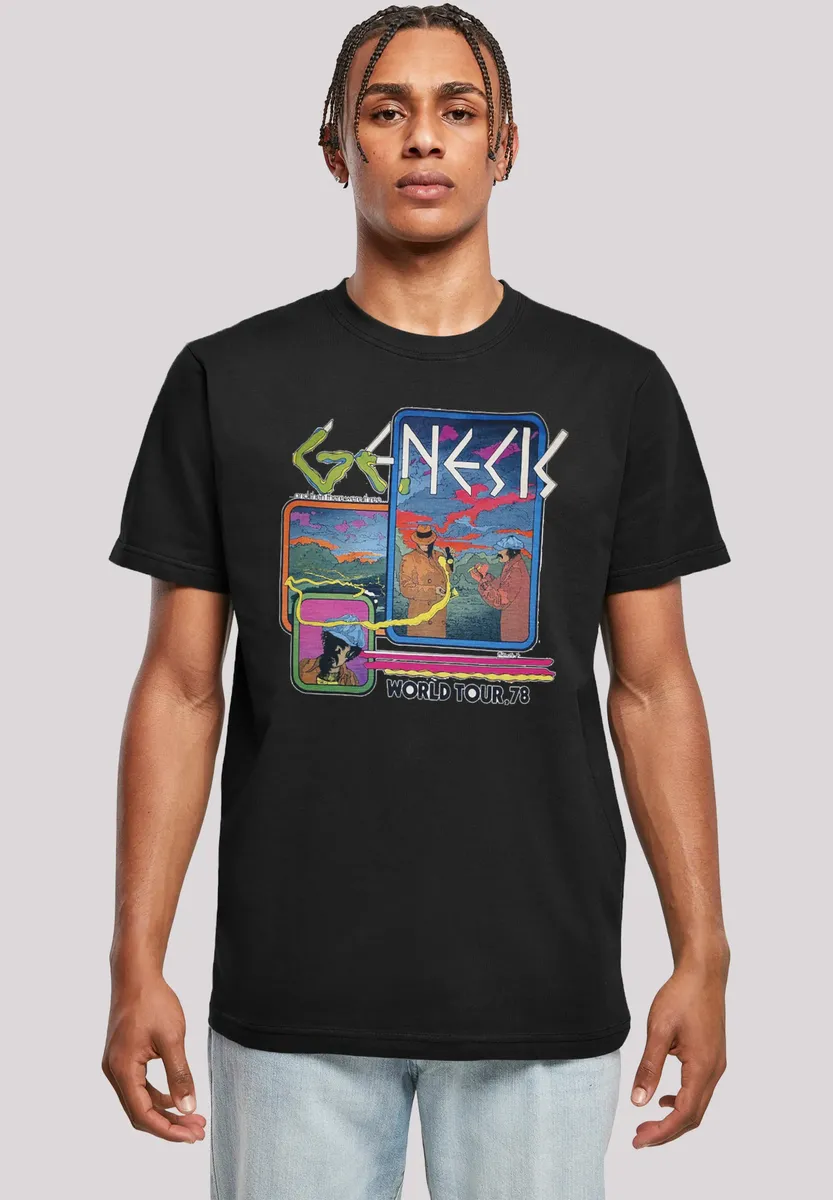 Футболка F4NT4STIC "Genesis World Tour 78", мужская, премиум-мерч, стандартного кроя, базовая модель, рубашка с группой, черный 
Футболка F4NT4STIC "Genesis World Tour 78", мужская, премиум-мерч, стандартного кроя, базовая модель, рубашка с группой, черный