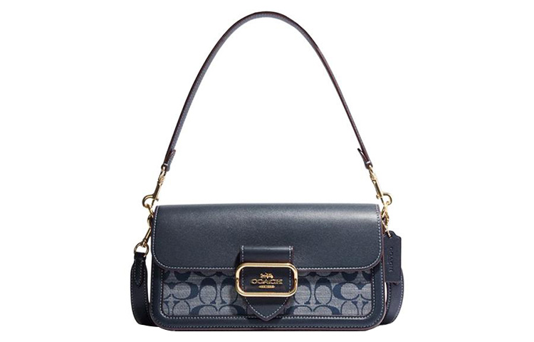 Сумка через плечо Morgan из кожи коровы с текстильными вставками женская джинсово-синяя COACH
Сумка через плечо Morgan из кожи коровы с текстильными вставками женская джинсово-синяя COACH