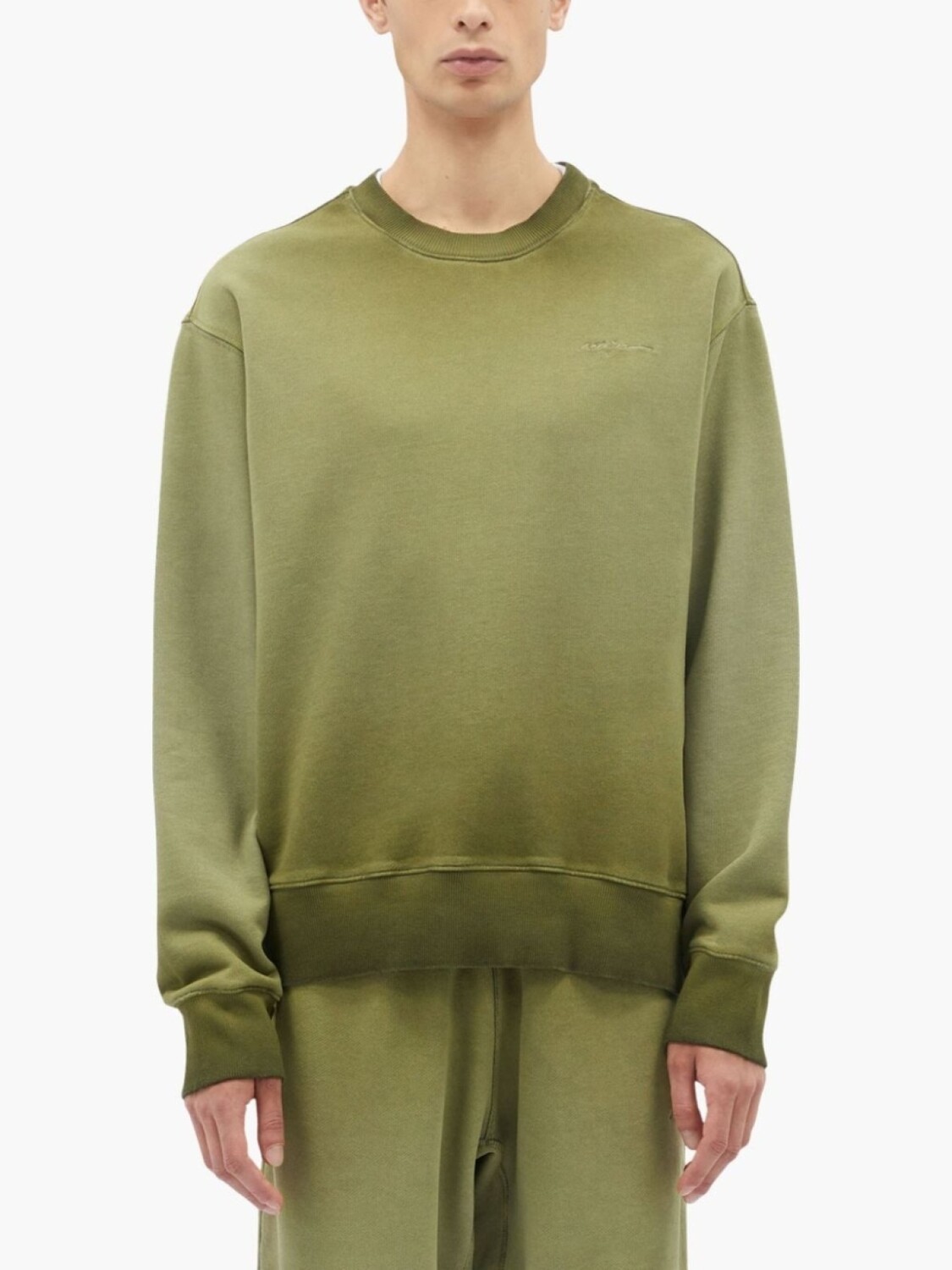 MSGM хлопковая толстовка с вышитым логотипом, зеленый 
MSGM хлопковая толстовка с вышитым логотипом, зеленый